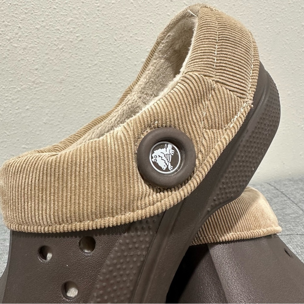 CROCS Blitzen Lined Brown Clogs - Picture 4 of 12